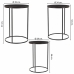 Set of 2 tables Alexandra House Living Musta Rauta Puu MDF 39 x 57 x 39 cm