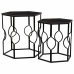 Jeu de 2 tables Alexandra House Living Noir Fer Bois MDF 39 x 57 x 39 cm