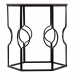 Set of 2 tables Alexandra House Living Black Iron MDF Wood 39 x 57 x 39 cm