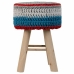 Hocker Alexandra House Living Blau Bambus Kiefer Schwamm Holz MDF 32 x 44 x 32 cm