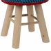 Stool Alexandra House Living Blue Bamboo Pinewood Sponge MDF Wood 32 x 44 x 32 cm