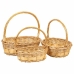 Basket set Alexandra House Living wicker Willow wood Natural 3 Pieces