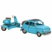 Decorative Figure Alexandra House Living Light Blue Iron ABS Motorbike Trailer 10 x 10 x 34 cm