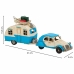 Decoratieve figuren Alexandra House Living Licht Blauw Ijzer ABS Caravan Aanhanger 9 x 15 x 41 cm