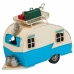 Decoratieve figuren Alexandra House Living Licht Blauw Ijzer ABS Caravan Aanhanger 9 x 15 x 41 cm