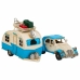 Figurine Décorative Alexandra House Living Bleu clair Fer ABS Camion Remorque 9 x 15 x 41 cm