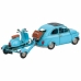 Decorative Figure Alexandra House Living Light Blue Iron ABS Motorbike Trailer 10 x 10 x 34 cm