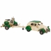 Decorative Figure Alexandra House Living Green Iron ABS Motorbike Trailer 9 x 9 x 41 cm