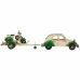 Decoratieve figuren Alexandra House Living Groen Ijzer ABS Motorfiets Aanhanger 9 x 9 x 41 cm