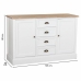 Sideboard Alexandra House Living White Brown Zinc Alloy MDF Wood 40 x 82 x 124 cm