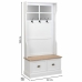 Gangbord med Skuffer Alexandra House Living Hvit Brun Sinklegering Tre MDF 39 x 184 x 92 cm