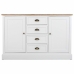 Aparador Alexandra House Living Branco Castanho Liga de Zinco Madeira MDF 40 x 82 x 124 cm