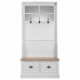 Gangbord med Skuffer Alexandra House Living Hvit Brun Sinklegering Tre MDF 39 x 184 x 92 cm