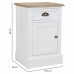 Comodino Alexandra House Living Bianco Marrone 35 x 63 x 41 cm