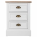 Mesa de Cabeceira Alexandra House Living Branco Castanho 35 x 60 x 45 cm