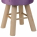 Tabouret Alexandra House Living Pourpre Velours Bambou Pin Éponge Bois MDF 32 x 44 x 32 cm