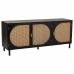 Credenza Alexandra House Living Nero Naturale Rattan Legno di paulownia 45 x 86 x 165 cm