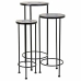 Flower Pot Stand Alexandra House Living Black Iron Tile 30 x 68 x 30 cm 3 Pieces