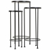 Flower Pot Stand Alexandra House Living Black Iron Tile 30 x 68 x 30 cm 3 Pieces