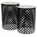 Flower Pot Stand Alexandra House Living Black Iron Tile 38 x 50 x 38 cm 2 Pieces