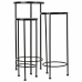 Flower Pot Stand Alexandra House Living Black Iron Tile 30 x 68 x 30 cm 3 Pieces