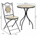 Ensemble Table + 2 Chaises Alexandra House Living Noir 60 x 75 x 60 cm