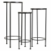 Flower Pot Stand Alexandra House Living Black Iron Tile 30 x 68 x 30 cm 3 Pieces