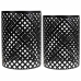 Flower Pot Stand Alexandra House Living Black Iron Tile 38 x 50 x 38 cm 2 Pieces