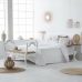 Banqueta Alexandra House Living Branco Esponja Madeira de abeto Madeira MDF 45 x 78 x 139 cm