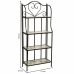 Scaffale Alexandra House Living Nero Ferro Forjare Piastrella 27 x 133 x 57 cm