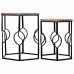 Set di 2 tavoli Alexandra House Living Marrone Nero Ferro Legno MDF 39 x 57 x 39 cm