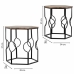 Set of 2 tables Alexandra House Living Ruskea Musta Rauta Puu MDF 39 x 57 x 39 cm