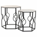 Set of 2 tables Alexandra House Living Valkoinen Rauta Puu MDF 39 x 57 x 39 cm