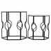 Set of 2 tables Alexandra House Living Valkoinen Rauta Puu MDF 39 x 57 x 39 cm