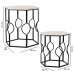 Set of 2 tables Alexandra House Living Valkoinen Rauta Puu MDF 39 x 57 x 39 cm