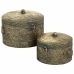 Set decoratieve dozen Alexandra House Living Gouden Ijzer 24 x 25 x 19 cm 18,5 x 18,5 x 15 cm 2 Onderdelen