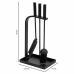 Utensilios para Chimenea Alexandra House Living Negro Hierro 15 x 47 x 23 cm