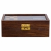 Rompecabezas Alexandra House Living Marrón Vidrio Madera de acacia 12 x 6 x 17 cm 6 Piezas