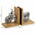 Bogstøtte Alexandra House Living Aluminium Mango-Holz Motorrad 10 x 17 x 30 cm