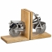 Bogstøtte Alexandra House Living Aluminium Mango-Holz Motorrad 10 x 17 x 30 cm