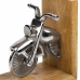 Bokstöd Alexandra House Living Aluminium Mangohout Motorfiets 10 x 17 x 30 cm