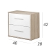 Comodino Alexandra House Living Bianco Metallo Legno MDP 40 x 41 x 28 cm 2 cassetti