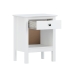 Mesa de Cabeceira Alexandra House Living Branco Metal madeira de pinho 47 x 60 x 35 cm 1 gaveta