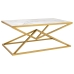 Mesa de Centro Alexandra House Living Ouro Metal Papel Ferro Madeira MDF 60 x 45 x 110 cm