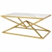 Mesa de Centro Alexandra House Living Ouro Metal Papel Ferro Madeira MDF 60 x 45 x 110 cm