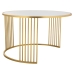 Mesa de Centro Alexandra House Living Ouro Ferro Espelho Madeira MDF 80 x 48 x 80 cm