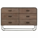 Kommode Alexandra House Living Braun Holz Eisen Platte Tannenholz 40 x 78 x 120 cm