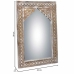 Espejo de pared Alexandra House Living Blanco Gris 4 x 90 x 60 cm Rectangular