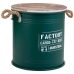 Cutie de depozitare cu capac Alexandra House Living Factory Verde Cânepă Metal Lemn de brad 35 x 35 x 37 cm Cu mânere Rotundă