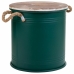 Cutie de depozitare cu capac Alexandra House Living Factory Verde Cânepă Metal Lemn de brad 35 x 35 x 37 cm Cu mânere Rotundă